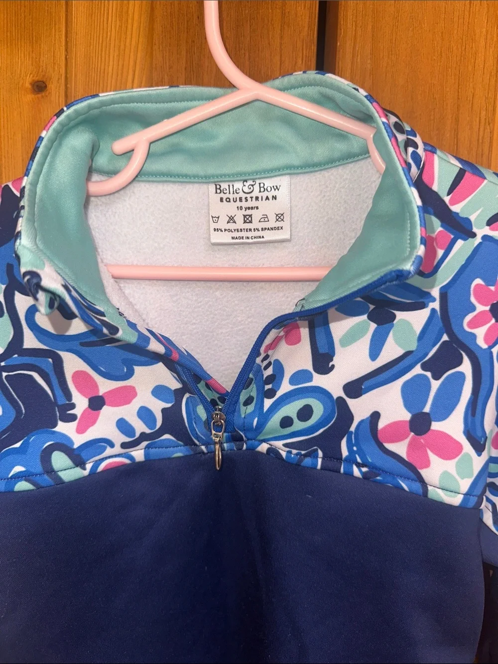 Kids Equestrian quarter-zip fleece riding top